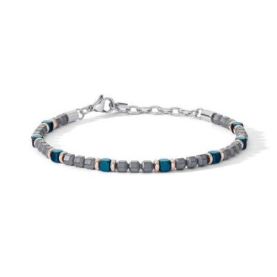 Comete Gioielli - Bracciale Acciaio - Ematite - Pvd Blu