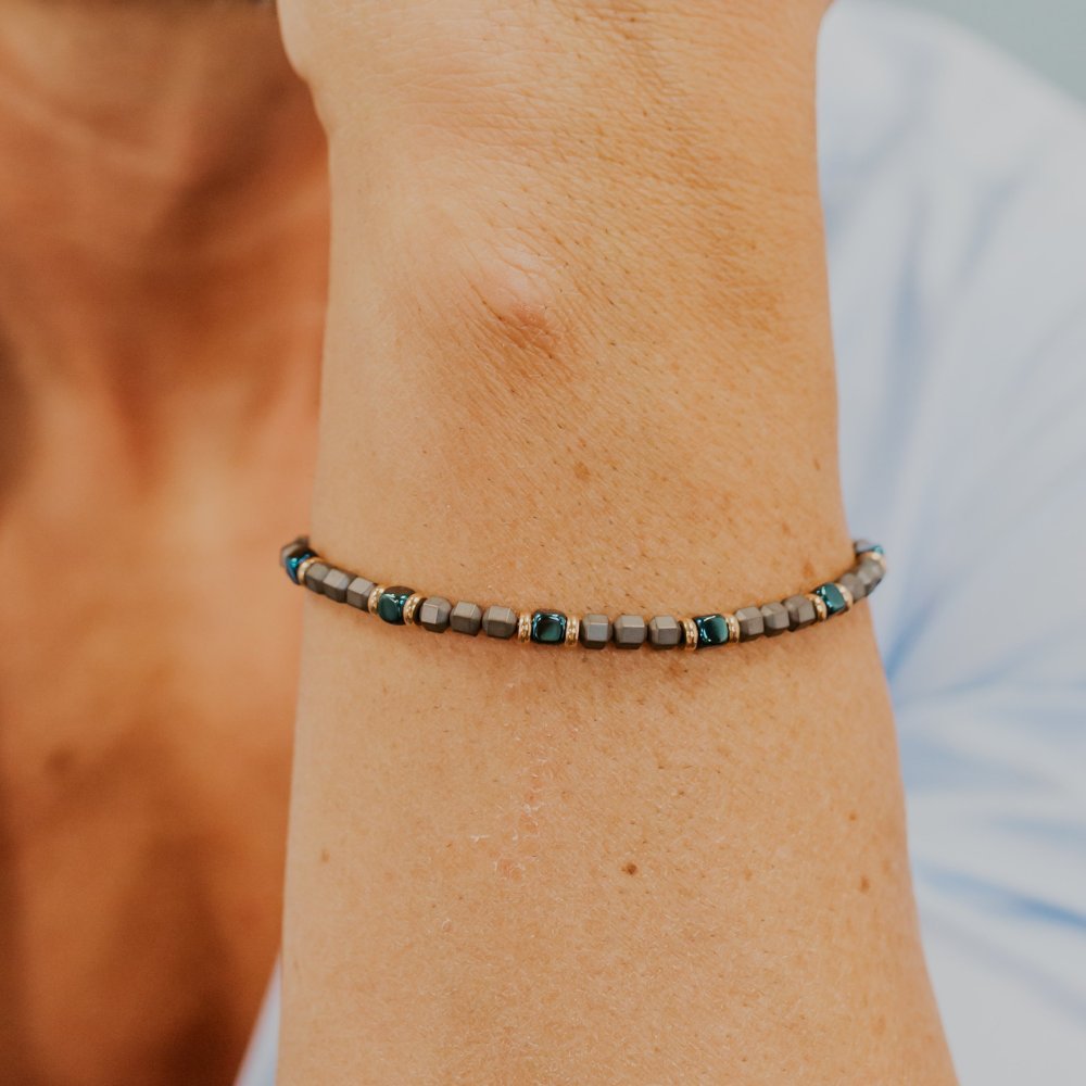 Comete Gioielli - Bracciale Acciaio - Ematite - Pvd Blu