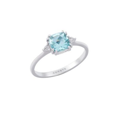 Comete Gioielli - Anello Aquamarina - Oro - Diamanti