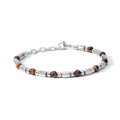 Comete Gioielli - Bracciale Acciaio - Occhio Di Tigre