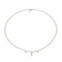 Comete Gioielli - Collana Filo Perle E Diamanti - Oro Bianco - Perle