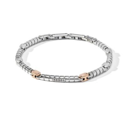 Comete Gioielli - Bracciale Acciaio - Diamanti Neri