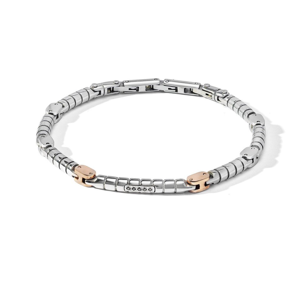 Comete Gioielli - Bracciale Acciaio - Diamanti Neri