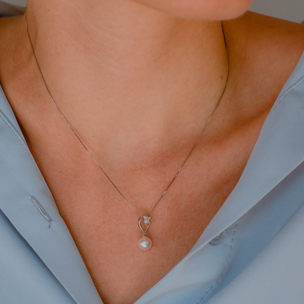 Comete Gioielli - Girocollo Perle - Oro - Diamanti