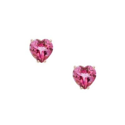 Comete Gioielli - Orecchini Cuore - Oro Rosè - Topazio