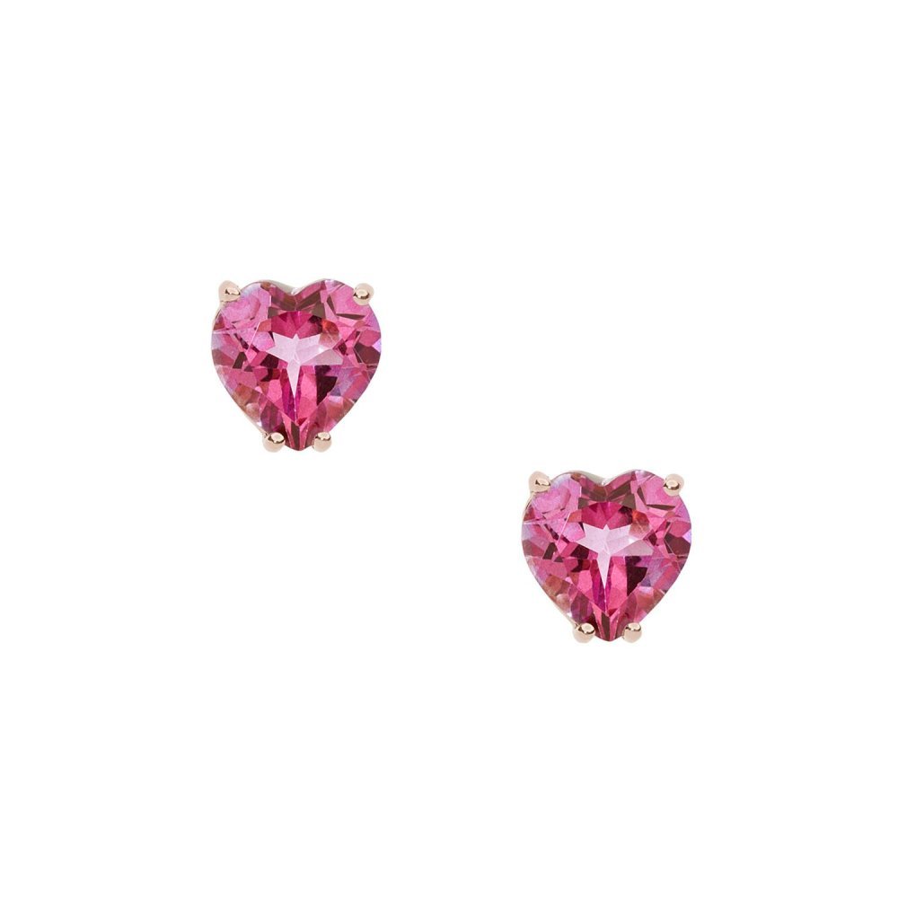 Comete Gioielli - Orecchini Cuore - Oro Rosè - Topazio