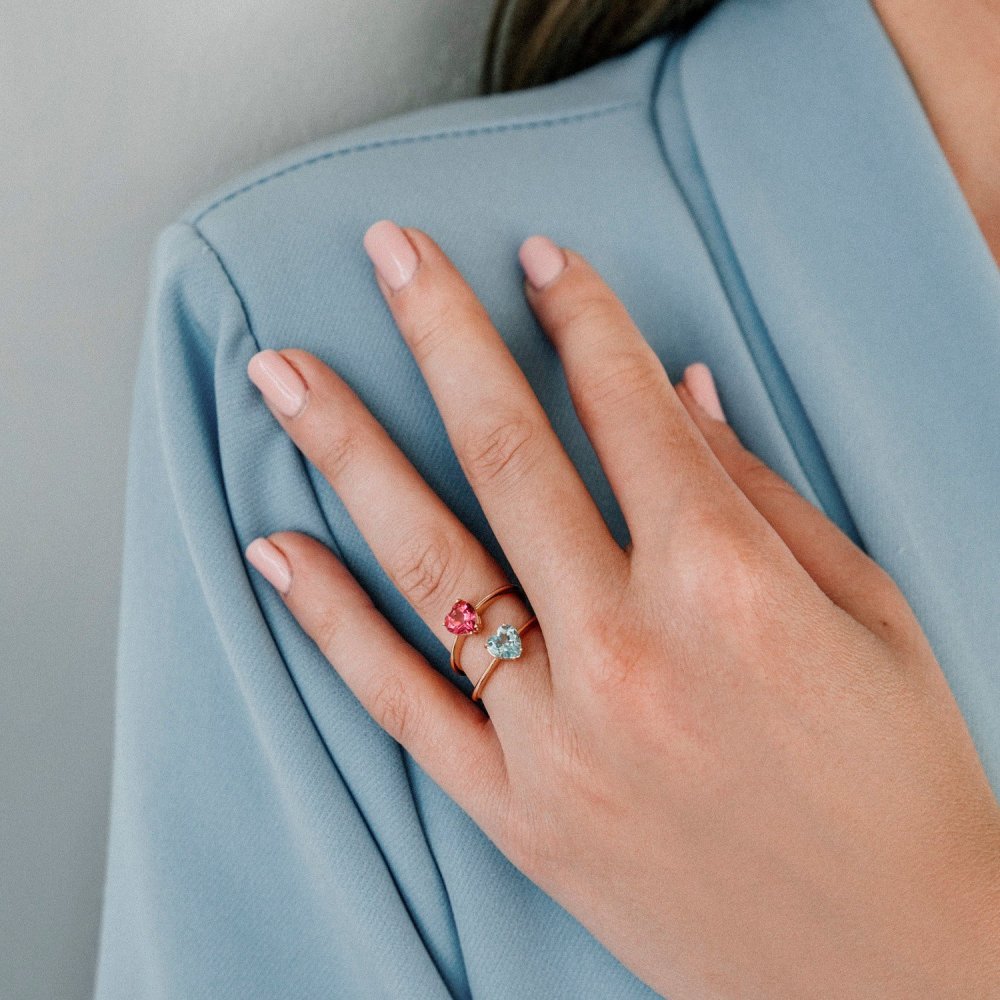 Comete Gioielli - Anello Oro Rosè - Topazio Rosa