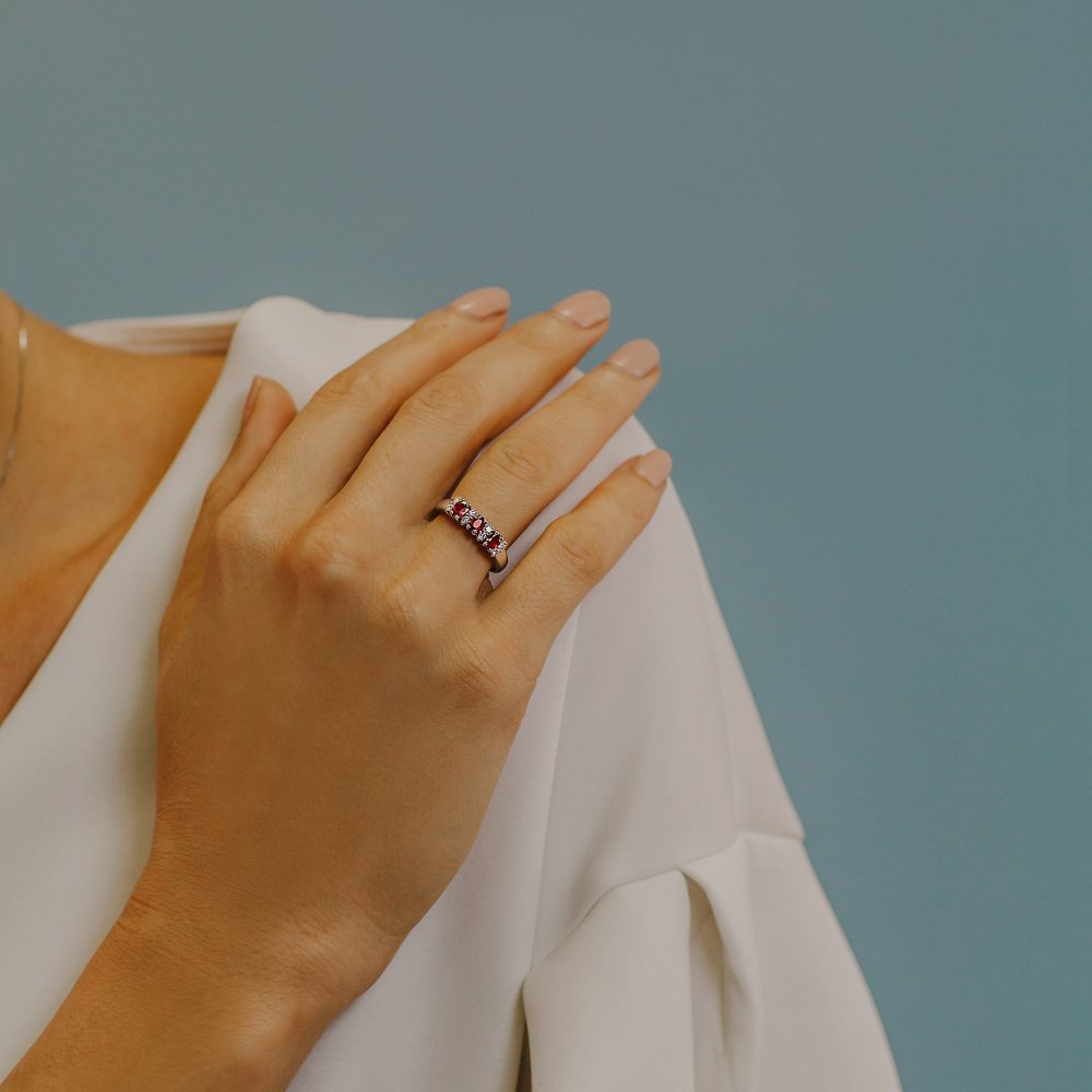 Comete Gioielli - Anello Oro - Diamanti - Rubini