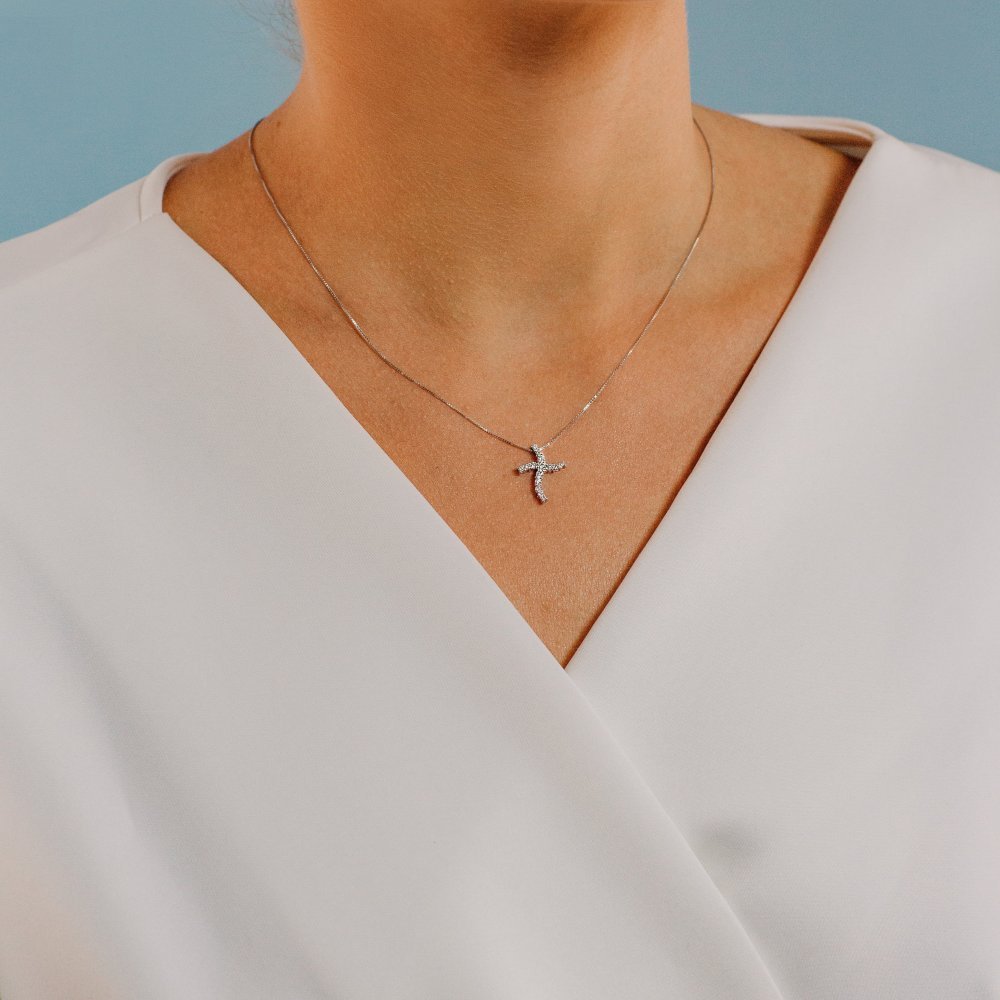 Comete Gioielli - Girocollo Onda - Oro Rosè - Diamanti