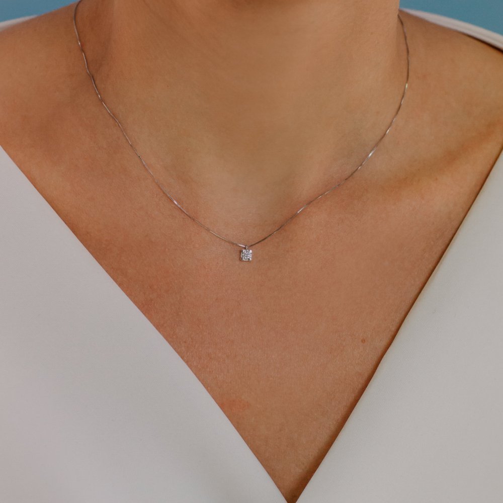 Comete Gioielli - Girocollo Punto Luce - Oro - Diamante