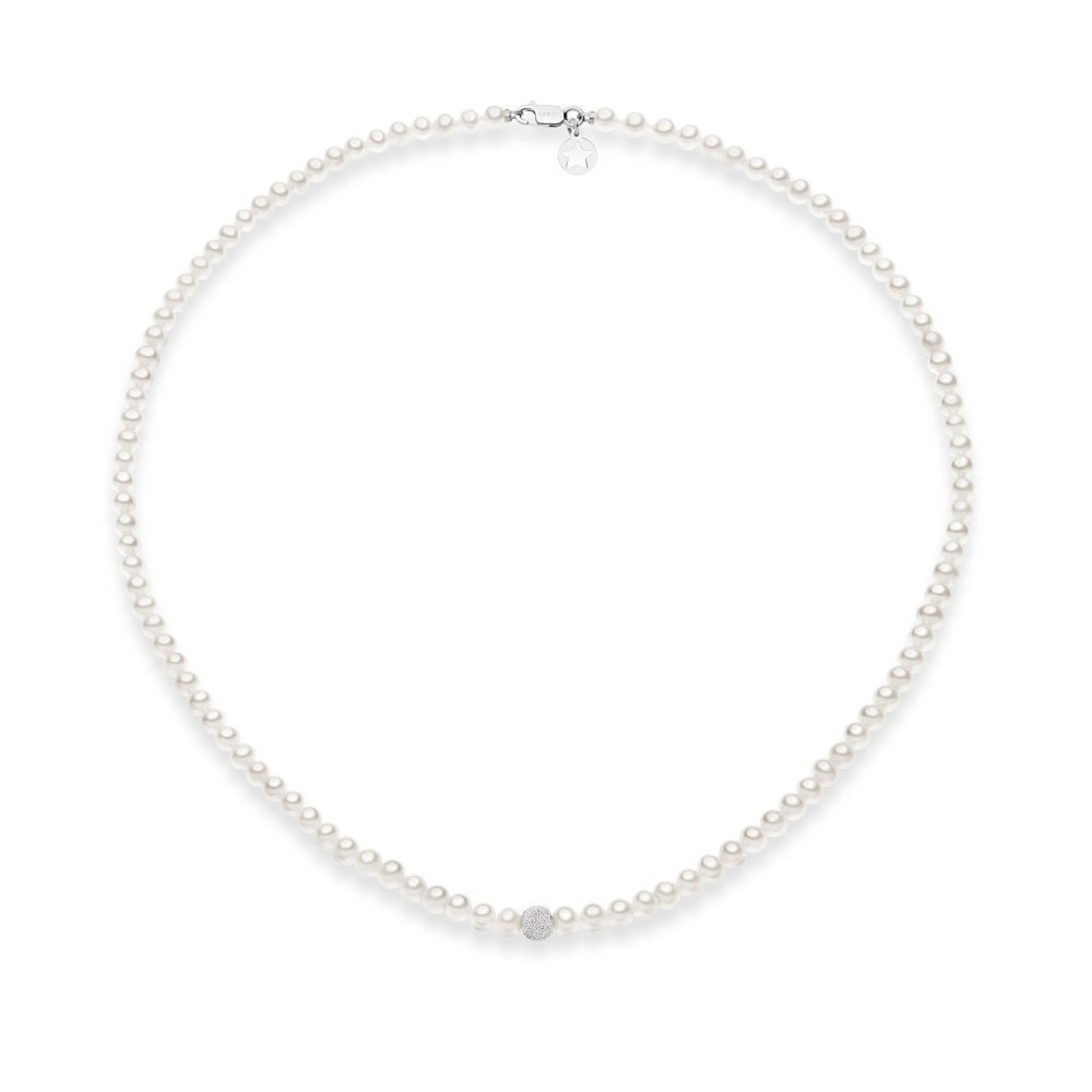 Comete Gioielli - Collana Perle - Oro - Diamanti