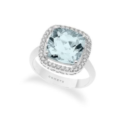 Comete Gioielli - Anello Oro - Diamanti - Acquamarina