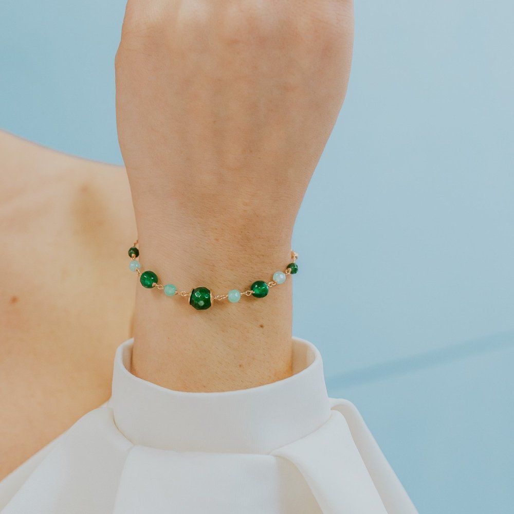 Comete Gioielli - Bracciale Argento - Agata, Giada
