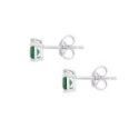 Comete Gioielli - Orecchini Oro Bianco - Diamanti - Smeraldo
