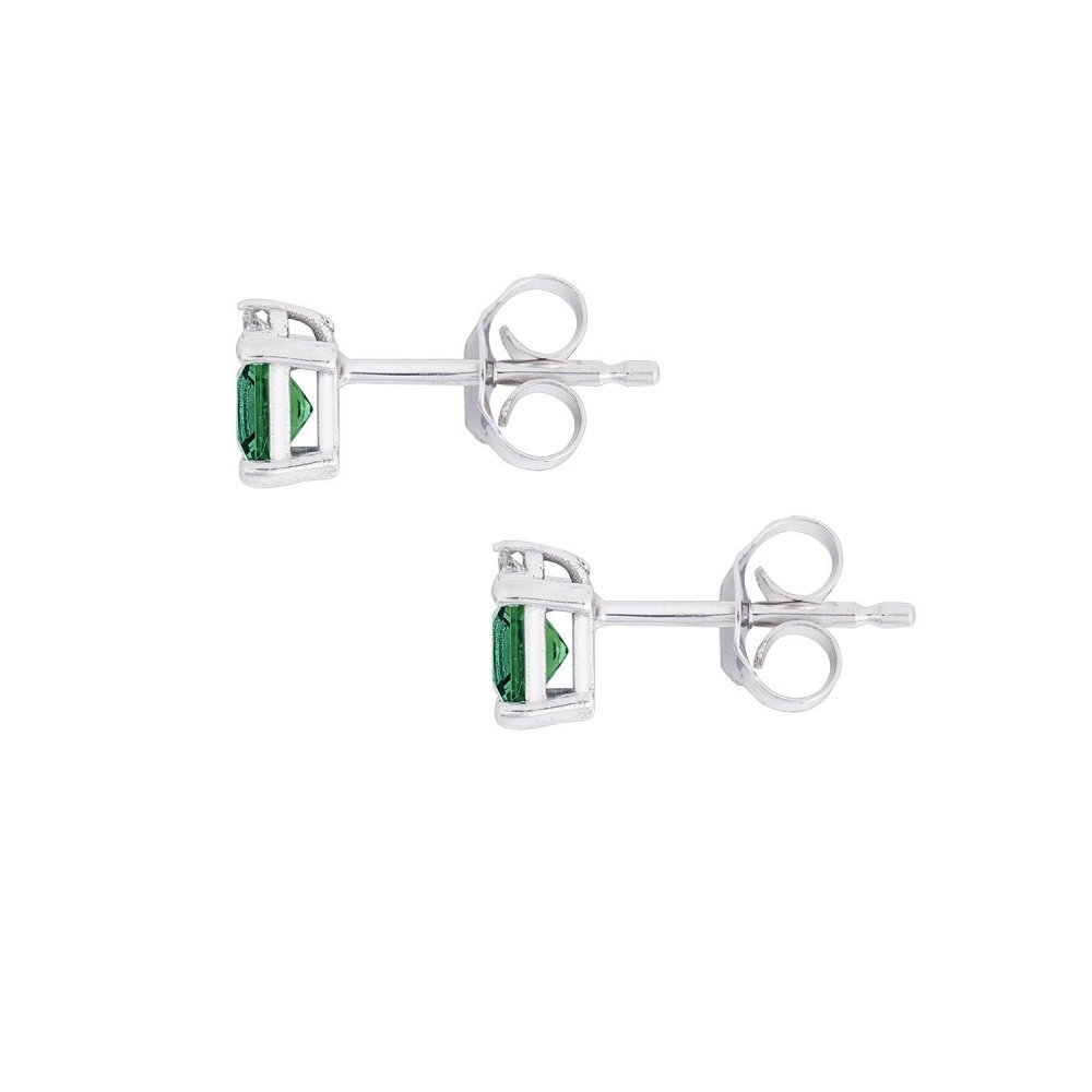 Comete Gioielli - Orecchini Oro Bianco - Diamanti - Smeraldo