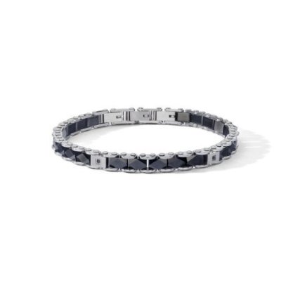 Comete Gioielli - Bracciale Acciaio - Ceramica Nera