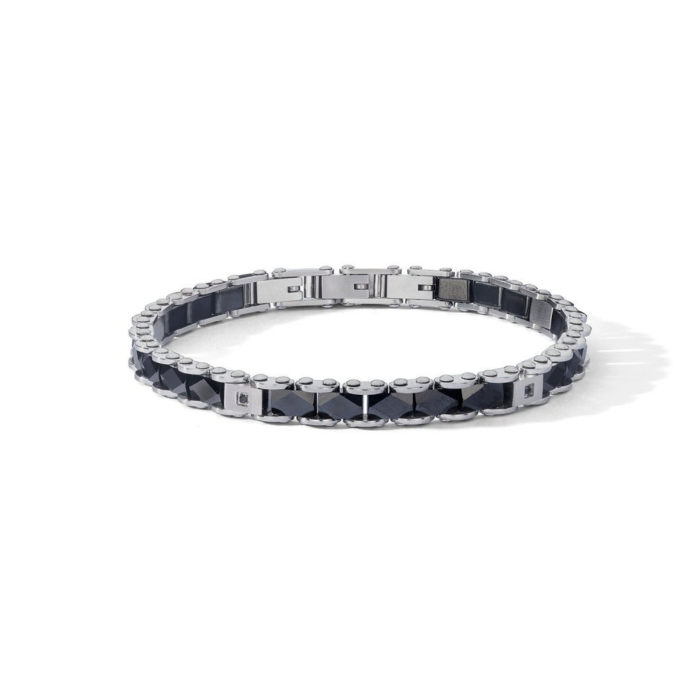 Comete Gioielli - Bracciale Acciaio - Ceramica Nera
