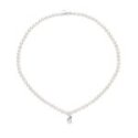 Comete Gioielli - Collana Filo Perle - Oro Bianco - Diamanti