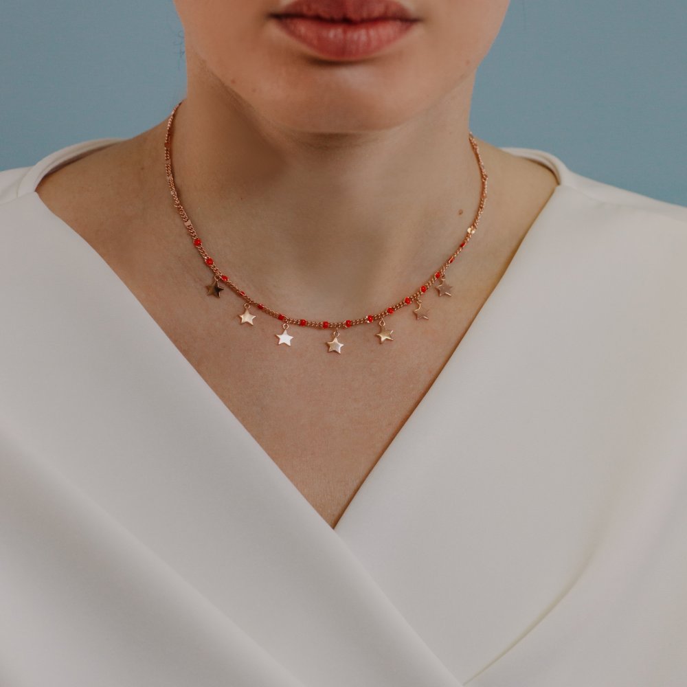 Comete Gioielli - Girocollo Stella - Argento - Rosè