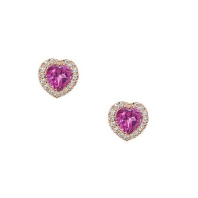 Comete Gioielli - Orecchini Oro - Diamanti - Topazi Rosa