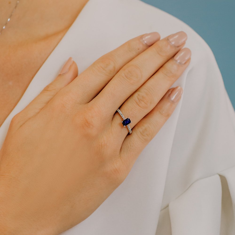 Comete Gioielli - Anello Oro - Diamanti - Zaffiro