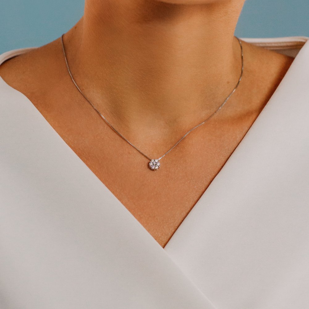 Comete Gioielli - Girocollo Oro Rosa - Diamanti