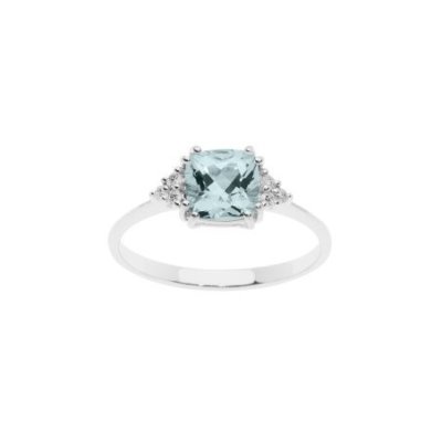 Comete Gioielli - Anello Oro - Diamanti - Acquamarina