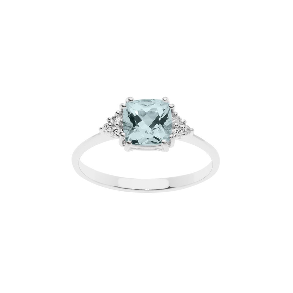 Comete Gioielli - Anello Oro - Diamanti - Acquamarina