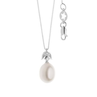 Comete Gioielli - Collana Perla E Diamanti - Oro Bianco