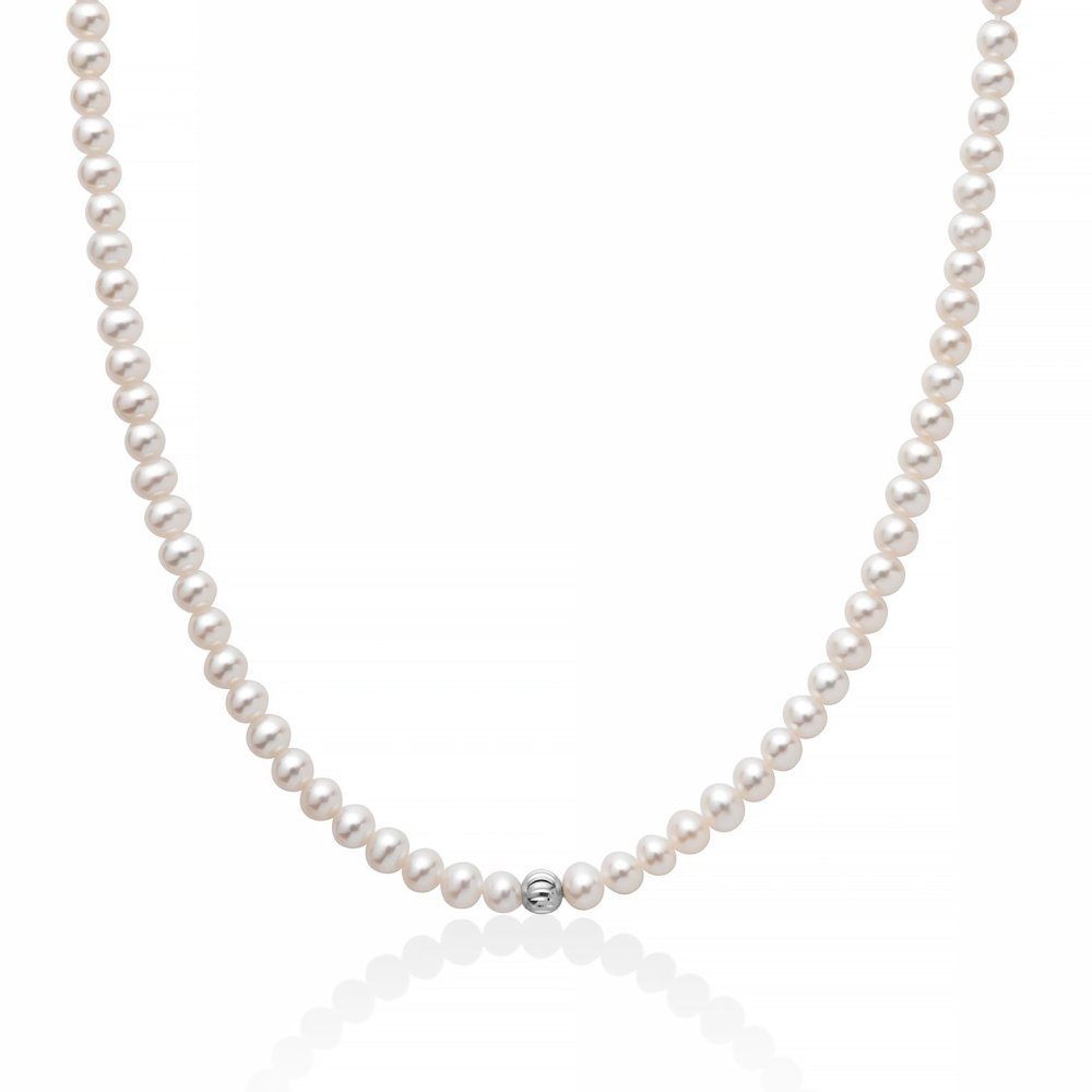 Miluna - Collana Di Perle Oriente - Oro Bianco - Elegante