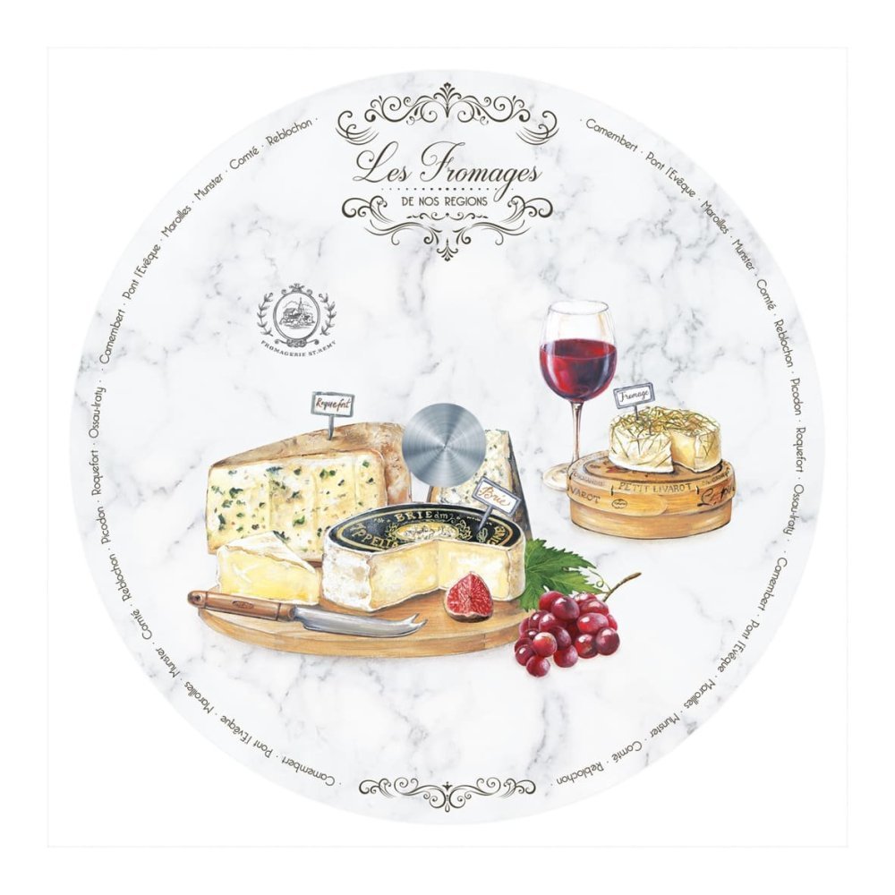 Easy Life - Piatto Girevole Les Fromages - Vetro - 32 Cm