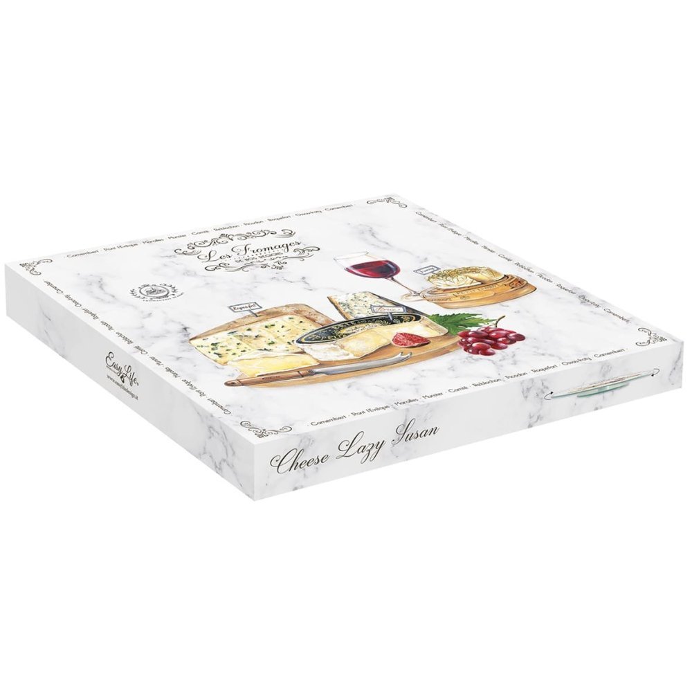 Easy Life - Piatto Girevole Les Fromages - Vetro - 32 Cm