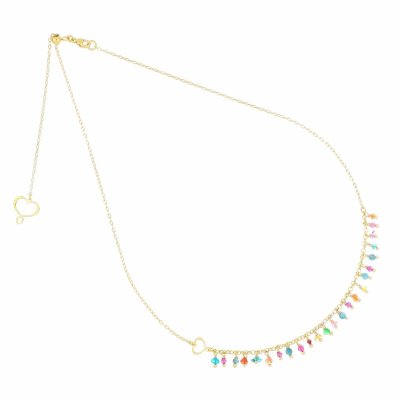 Maman Et Sophie - Girocollo Frange Multicolor - Argento 925 - Pietre