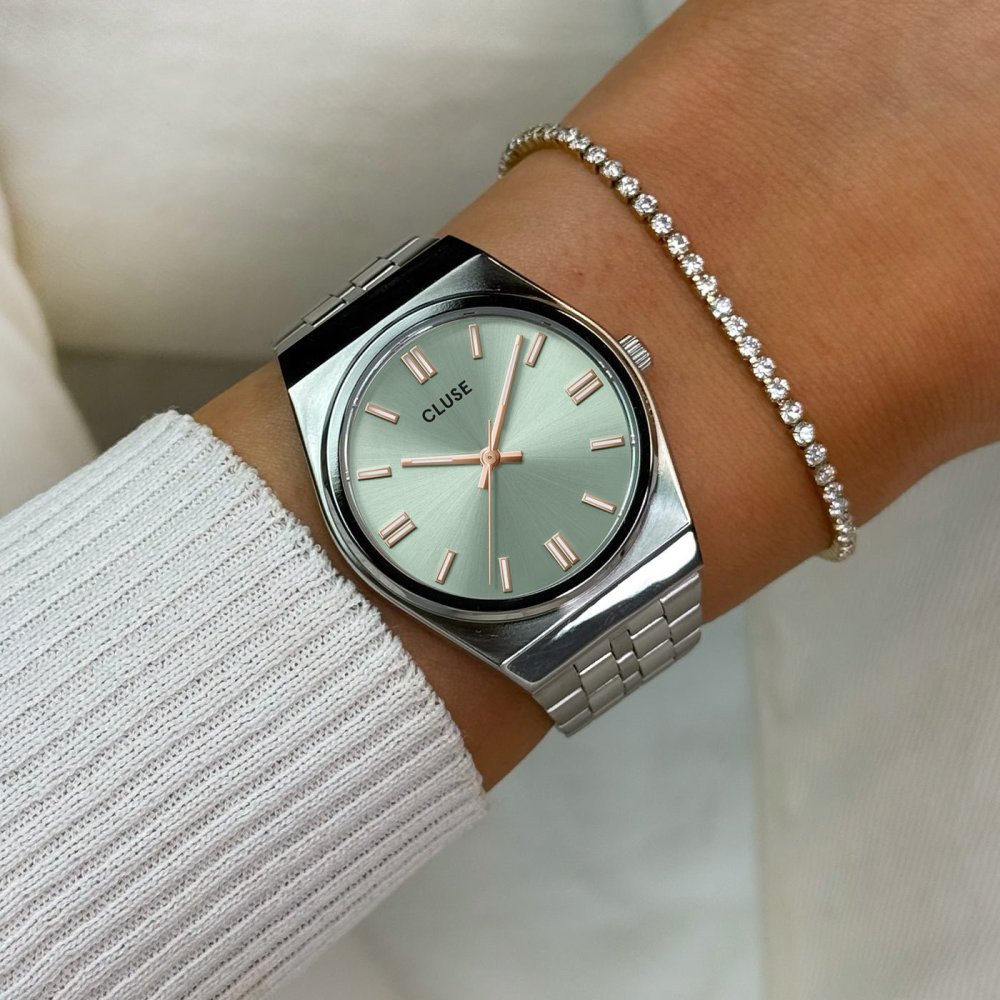 Cluse - Retro 70'S Watch - Acciaio - Verde Salvia