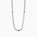 Mabina - Collana Uomo - Zirconi Neri - Argento