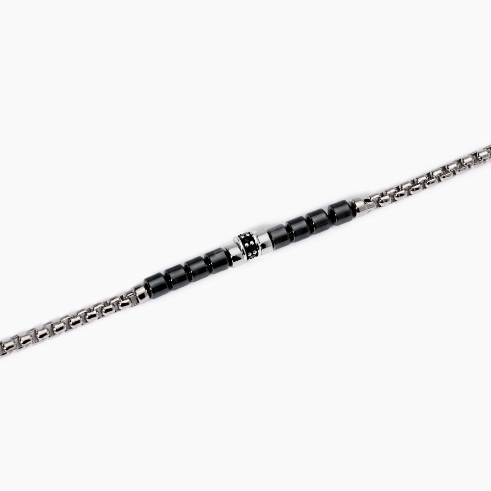 Mabina - Bracciale Uomo - Ematite Grigia - Argento