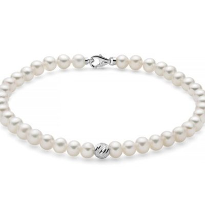 Miluna - Bracciale Di Perle Oriente - Oro Bianco