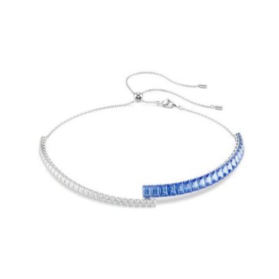 Swarovski - Girocollo Matrix - Placcato Rodio - Blu