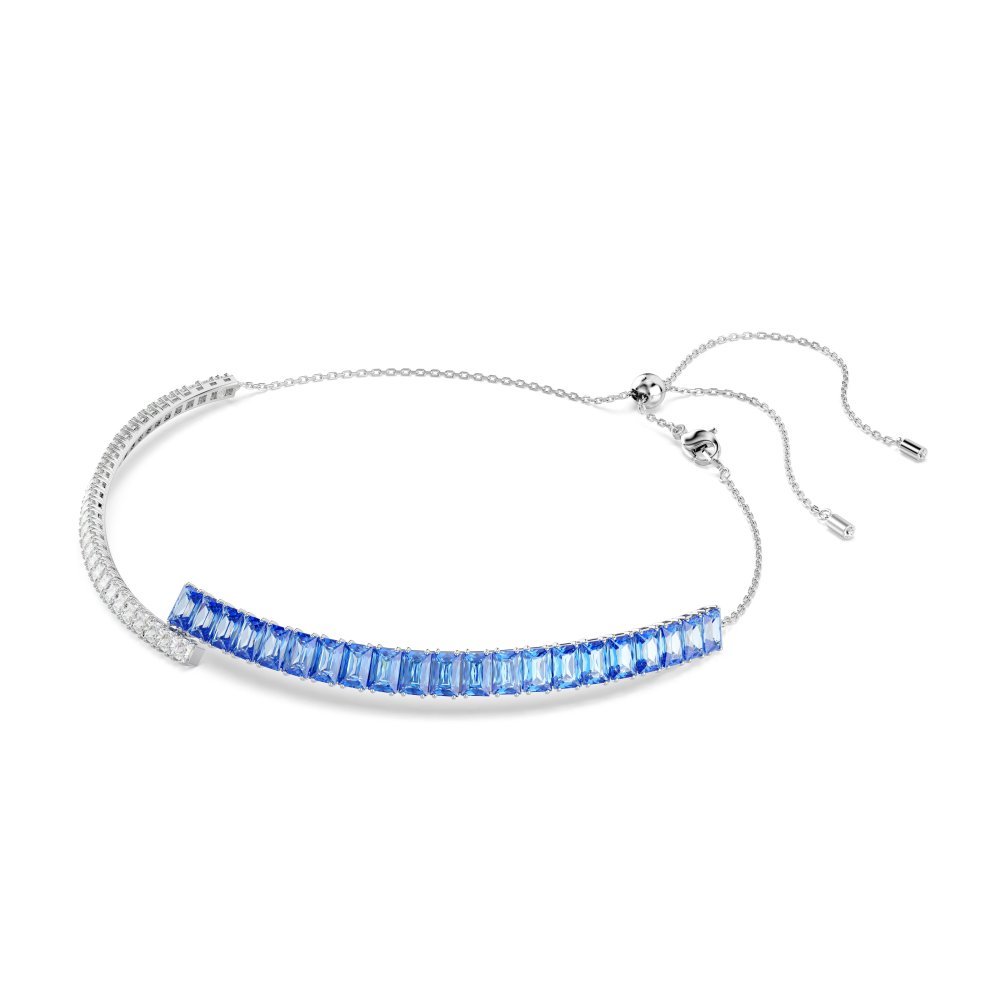 Swarovski - Girocollo Matrix - Placcato Rodio - Blu