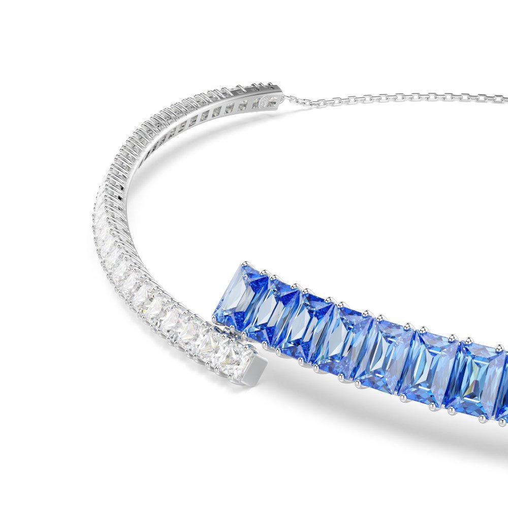 Swarovski - Girocollo Matrix - Placcato Rodio - Blu