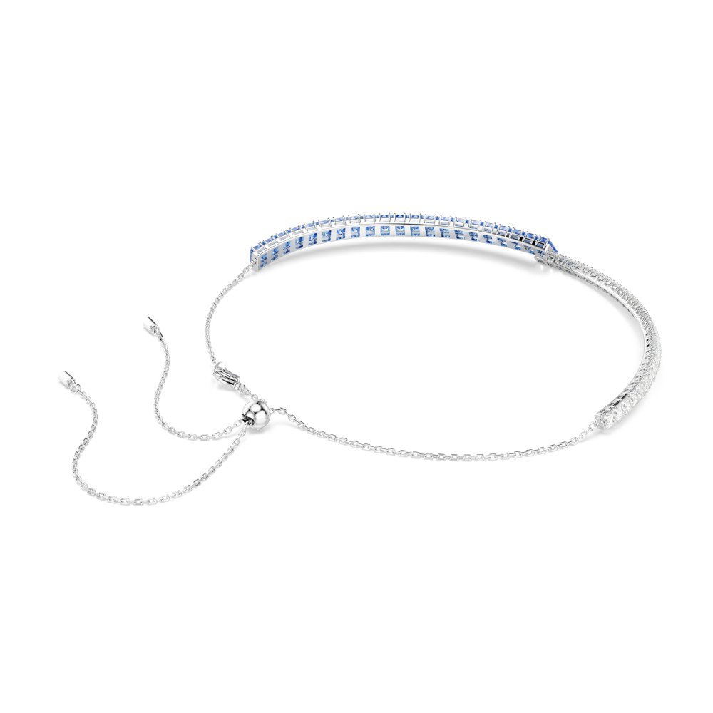 Swarovski - Girocollo Matrix - Placcato Rodio - Blu