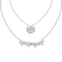 Amen - Collana Quadricuore - Argento - Zirconi
