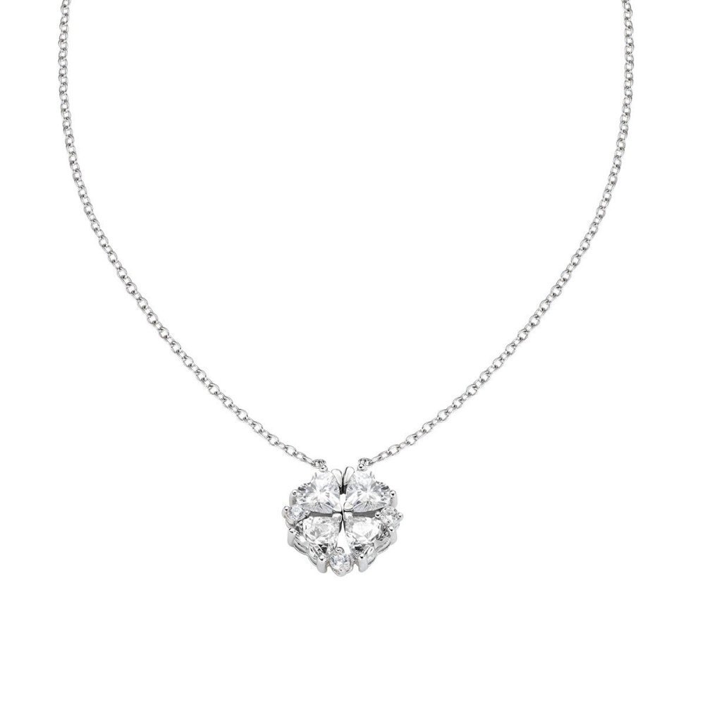 Amen - Collana Quadricuore - Argento - Zirconi