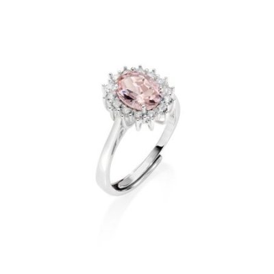 Amen - Anello Royal Lady - Morganite - Argento