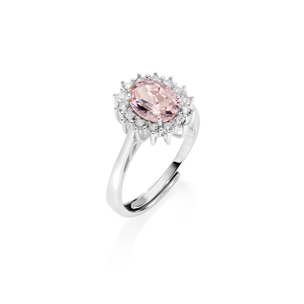 Amen - Anello Royal Lady - Morganite - Argento