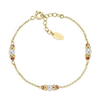 Amen - Bracciale Rainbow - Cristalli Arancioni - Perle