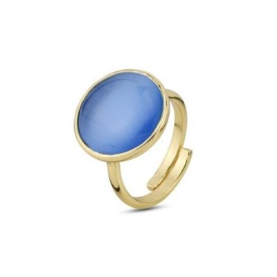 Boccadamo - Anello Xan217Db - Oro Giallo - Cristallo Blu