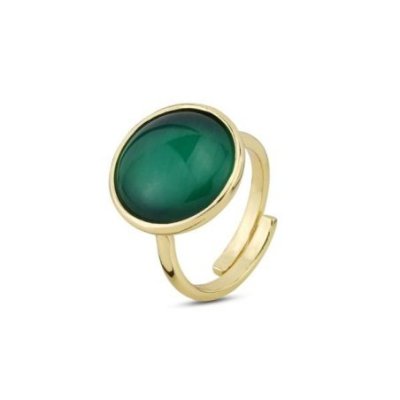 Boccadamo - Anello Oro Giallo - Cristallo Verde
