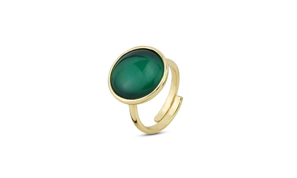 Boccadamo - Anello Oro Giallo - Cristallo Verde
