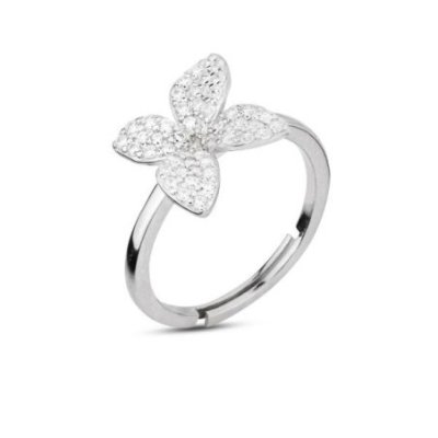 Boccadamo - Anello Argento - Fiore Di Zirconi